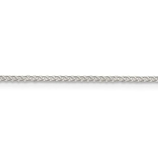 1.25mm, Sterling Silver Round Solid Spiga Chain Anklet For Cheap