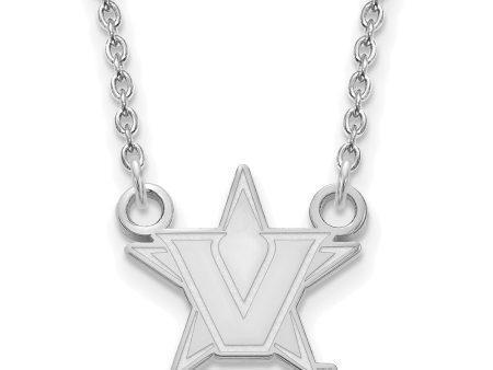 10k White Gold Vanderbilt U Small Pendant Necklace Online Hot Sale