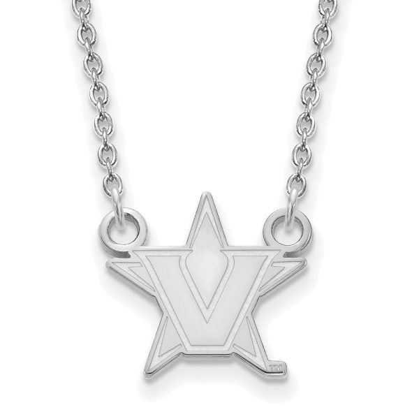 10k White Gold Vanderbilt U Small Pendant Necklace Online Hot Sale