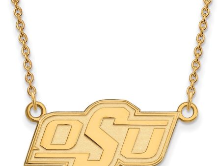 10k Yellow Gold Oklahoma State OSU Small Pendant Necklace Online