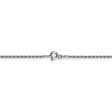 1.5mm Rhodium Plated Sterling Silver Solid D C Rope Chain Anklet Online Sale