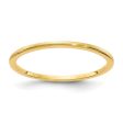 1.2mm 14k Yellow Gold Half Round Satin Stackable Band Online now