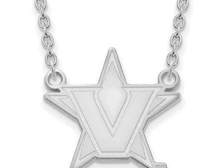 10k White Gold Vanderbilt U Large Pendant Necklace Online Hot Sale