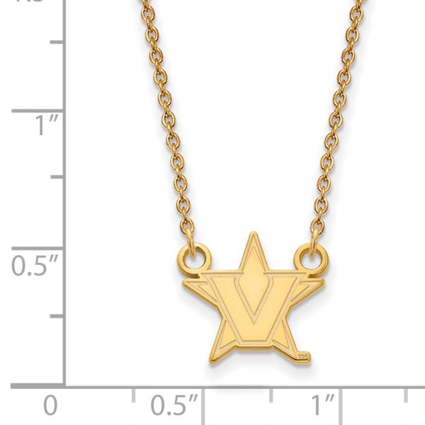 10k Yellow Gold Vanderbilt U Small Pendant Necklace on Sale