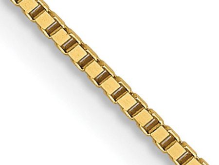 0.8mm 14k Yellow Gold Solid Box Chain Spring Ring Clasp Necklace Supply