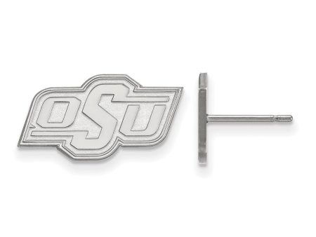 14k White Gold Oklahoma State University XS (Tiny) Post Earrings Supply