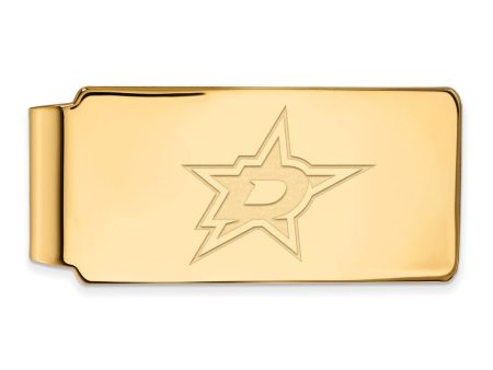 Sterling Silver 14k Yellow Gold Plated NHL Dallas Stars Money Clip Sale