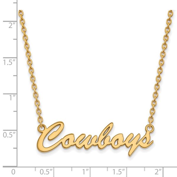 14k Gold Plated Silver Oklahoma State Medium Pendant Necklace Online