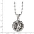 Men s Stainless Steel Antiqued Round Cobra Necklace, 22 Inch Supply