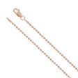 1.5mm 14K Rose Gold Solid Bead Chain Necklace Online