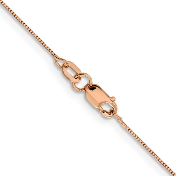 0.5mm 14K Rose Gold Solid Box Chain Necklace Online