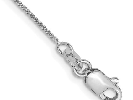 0.8mm 14K Yellow or White Gold Solid Spiga Chain Anklet, 9 Inch Sale