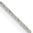 0.9mm Sterling Silver Diamond Cut Solid Round Spiga Chain Necklace Online