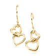 Two Heart Earrings, 14k Yellow Gold Supply