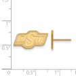 10k Yellow Gold Oklahoma State University XS (Tiny) Post Earrings on Sale