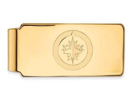 Sterling Silver 14k Yellow Gold Plated NHL Winnipeg Jets Money Clip Online