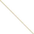 0.9mm Yellow Gold-Tone Plated Sterling Silver Solid Box Chain Necklace Supply