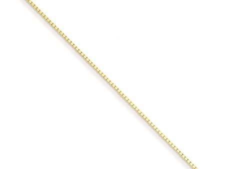 0.9mm Yellow Gold-Tone Plated Sterling Silver Solid Box Chain Necklace Supply