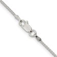 1.25mm, Sterling Silver Round Solid Spiga Chain Anklet For Cheap