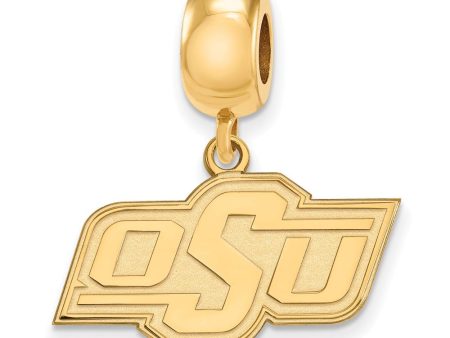 14k Gold Plated Silver Oklahoma State University Sm Dangle Bead Charm Fashion