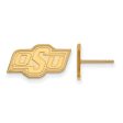 10k Yellow Gold Oklahoma State University XS (Tiny) Post Earrings on Sale