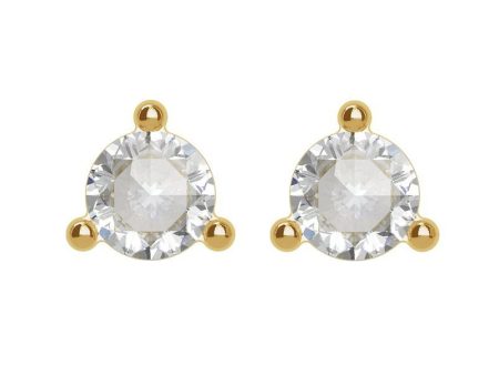 14k Yellow Gold Rose-Cut Diamond (VS2 SI1, G-H) Post Earrings Online Hot Sale