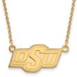 14k Gold Plated Silver Oklahoma State Small Pendant Necklace Cheap