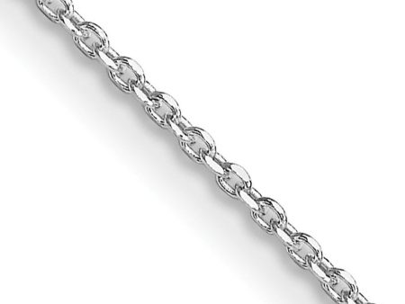 1.25mm Rhodium Plated Sterling Silver Solid D C Cable Chain Necklace Cheap