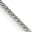 1.25mm, Sterling Silver Round Solid Spiga Chain Anklet For Cheap