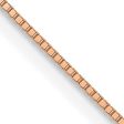 0.5mm 14K Rose Gold Solid Box Chain Necklace Online