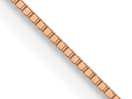 0.5mm 14K Rose Gold Solid Box Chain Necklace Online