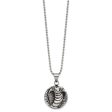 Men s Stainless Steel Antiqued Round Cobra Necklace, 22 Inch Supply