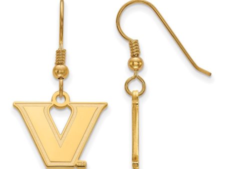 14k Gold Plated Silver Vanderbilt University Dangle Earrings on Sale