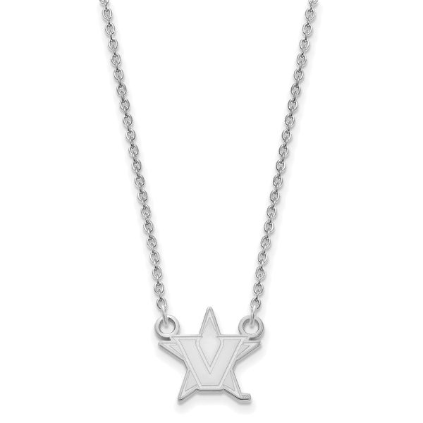 10k White Gold Vanderbilt U Small Pendant Necklace Online Hot Sale