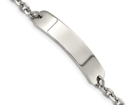 Women s Stainless Steel Cable Link I.D. Bracelet, 8 Inch Supply