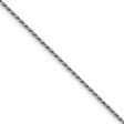 1.5mm Rhodium Plated Sterling Silver Solid D C Rope Chain Anklet Online Sale