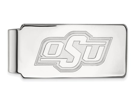 14k White Gold Oklahoma State Money Clip Hot on Sale