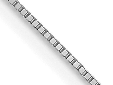 0.5mm 14K White Gold Solid Box Chain Necklace For Discount